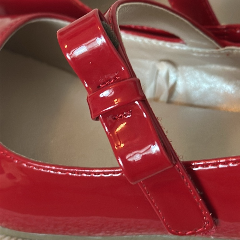 NWOT GYMBOREE Shiny Red Mary Jane Dress Shoes Size 3 - Picture 7 of 13